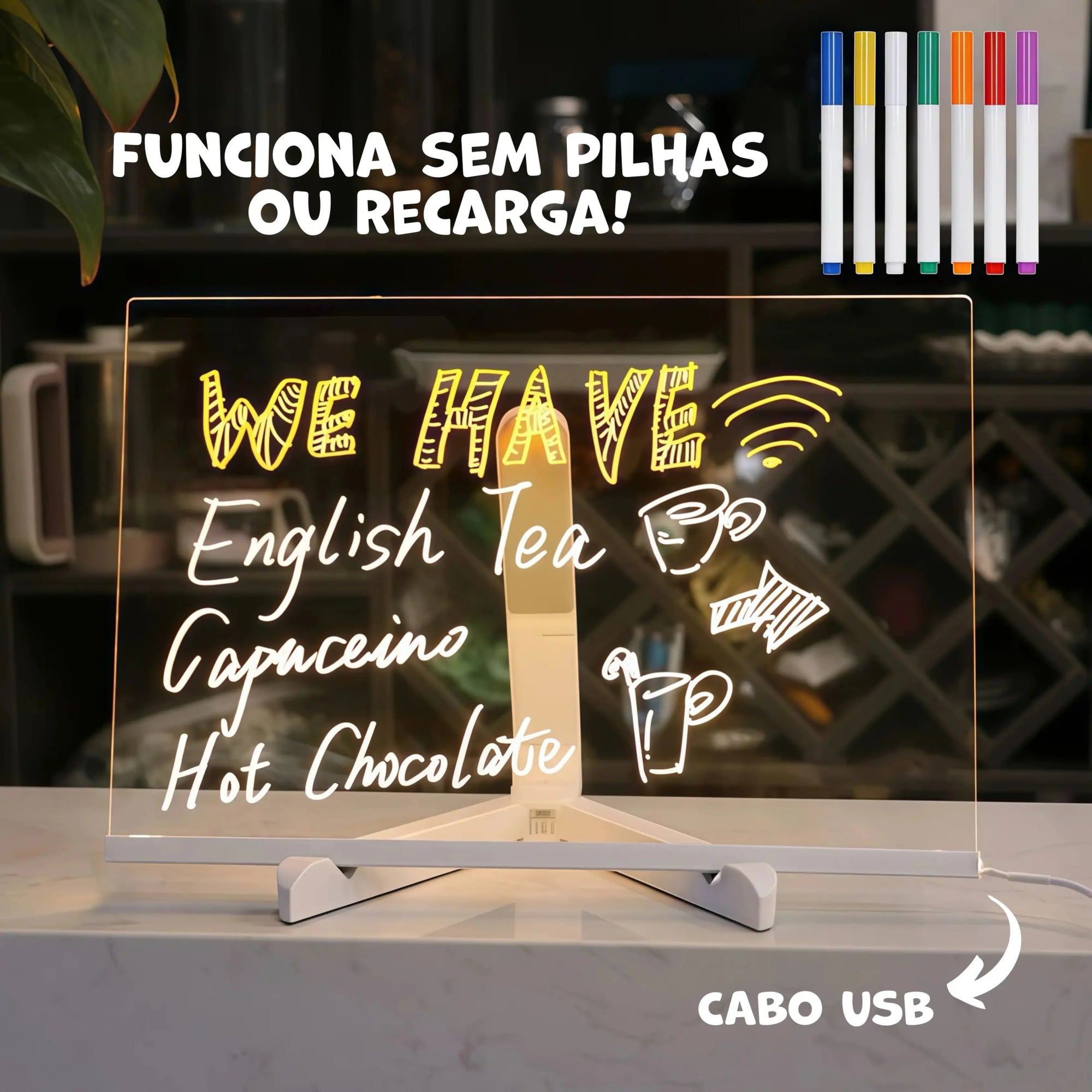 Quadro Mágico para Desenhar com Luz LED Infantil - ZBaby