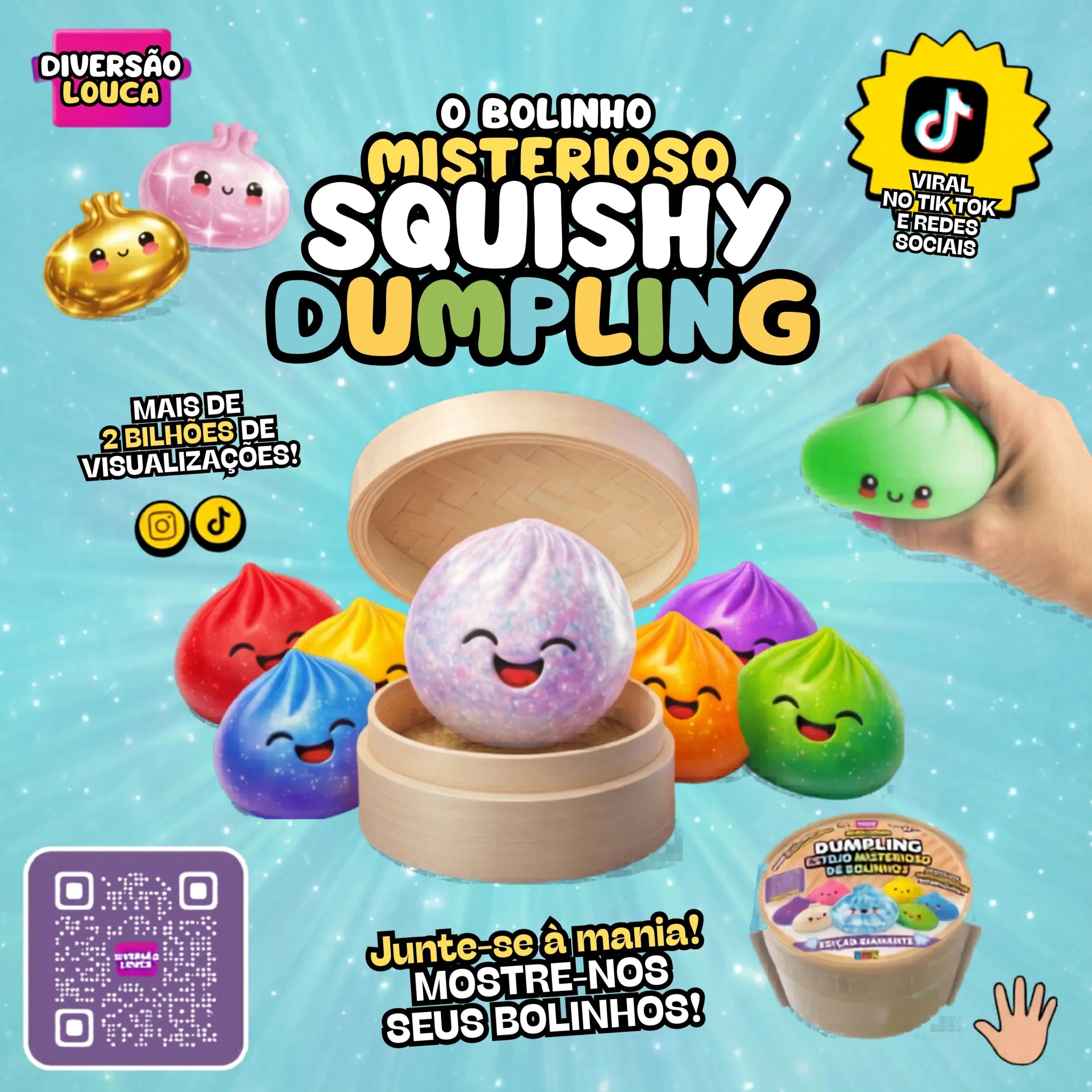 Squishy Pãozinho Surpresa: Brinquedo Sensorial Antiestresse Infantil - ZBaby