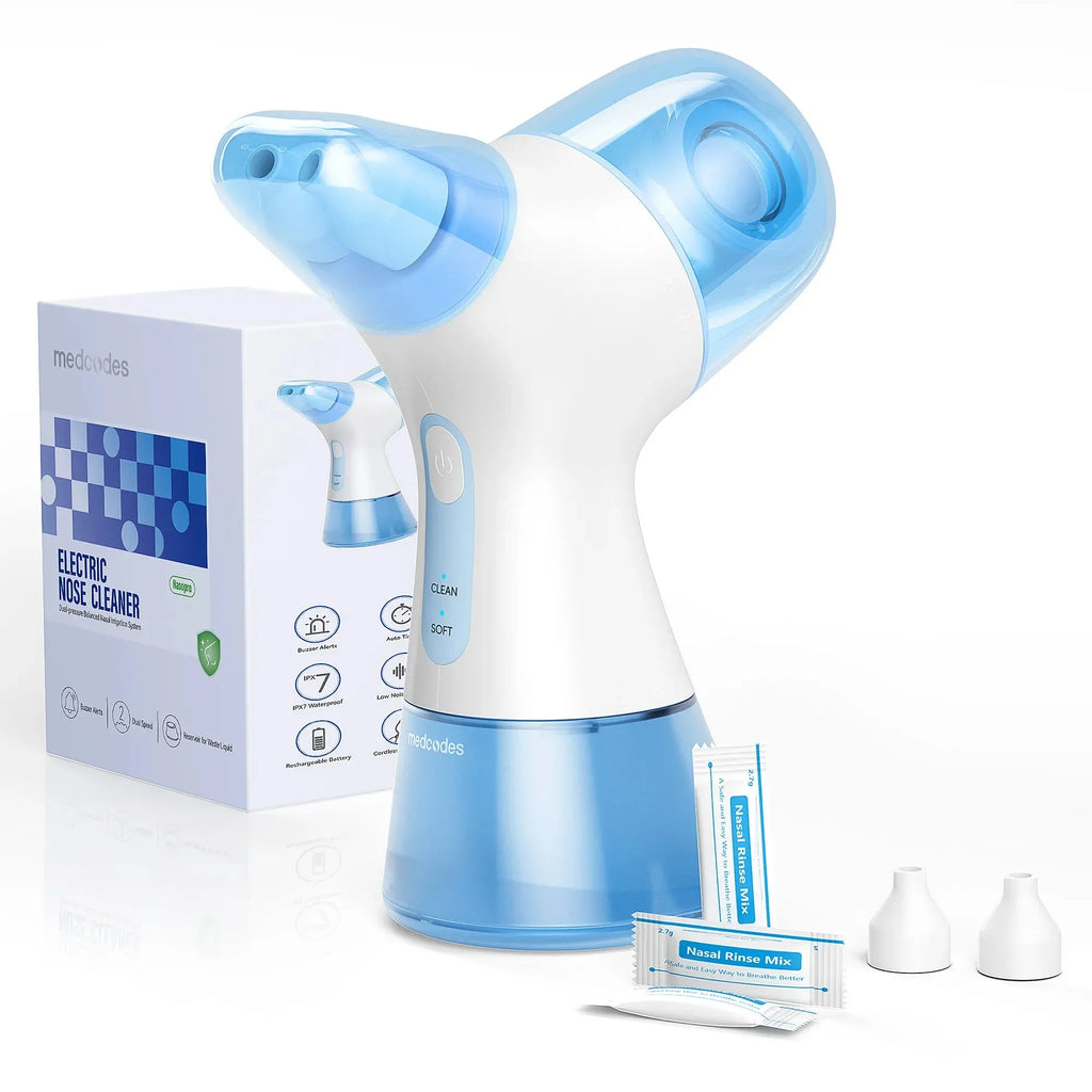 Irrigador Nasal Elétrico Velcura™ com Enxágue e Coleta de Resíduos