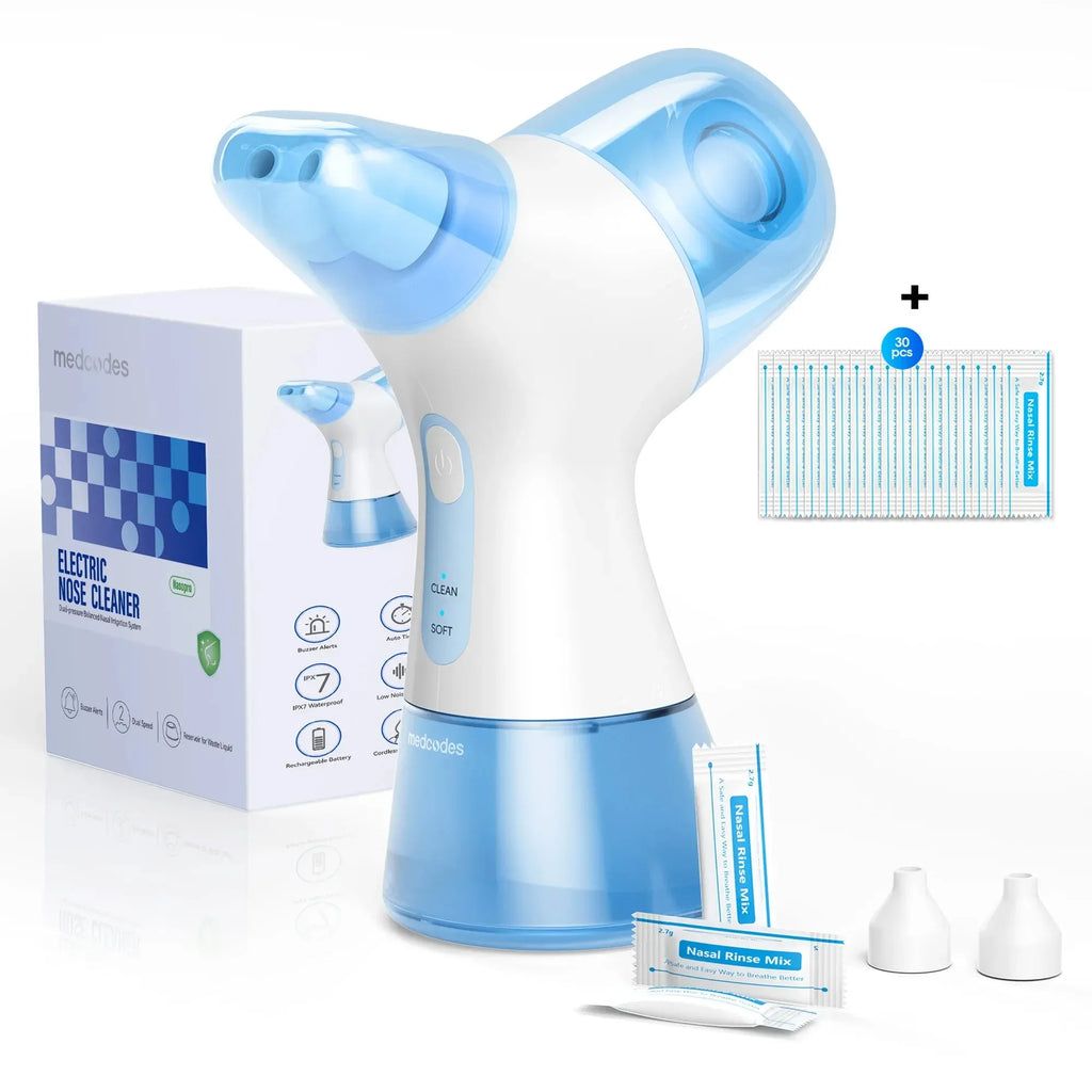 Irrigador Nasal Elétrico Velcura™ com Enxágue e Coleta de Resíduos
