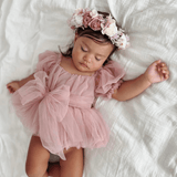 Vestido Body Bebê Menina com Lacinho