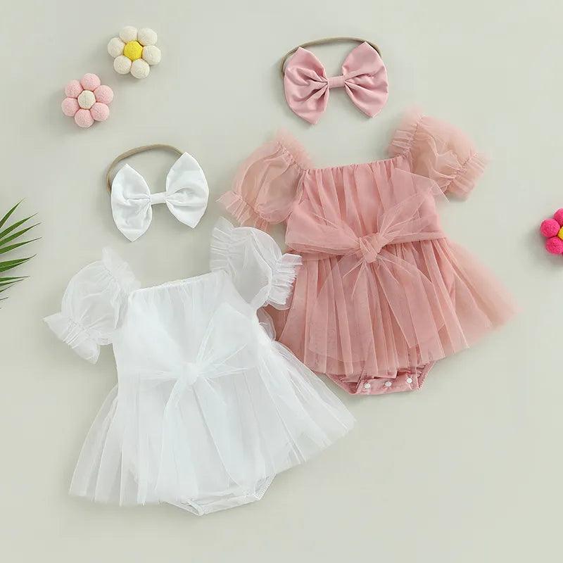 Vestido Body Bebê Menina com Lacinho - ZBaby
