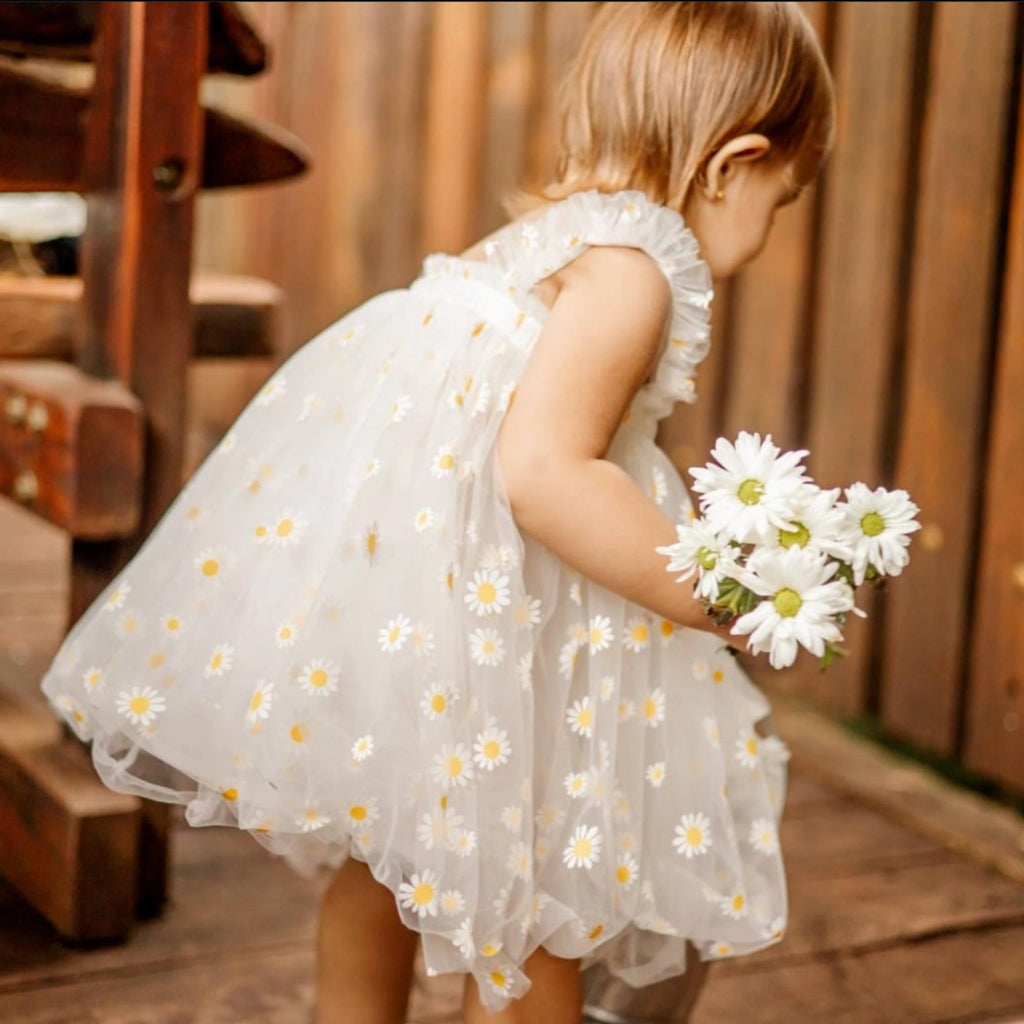 Vestido Floral Infantil Margaridas de Festa - ZBaby