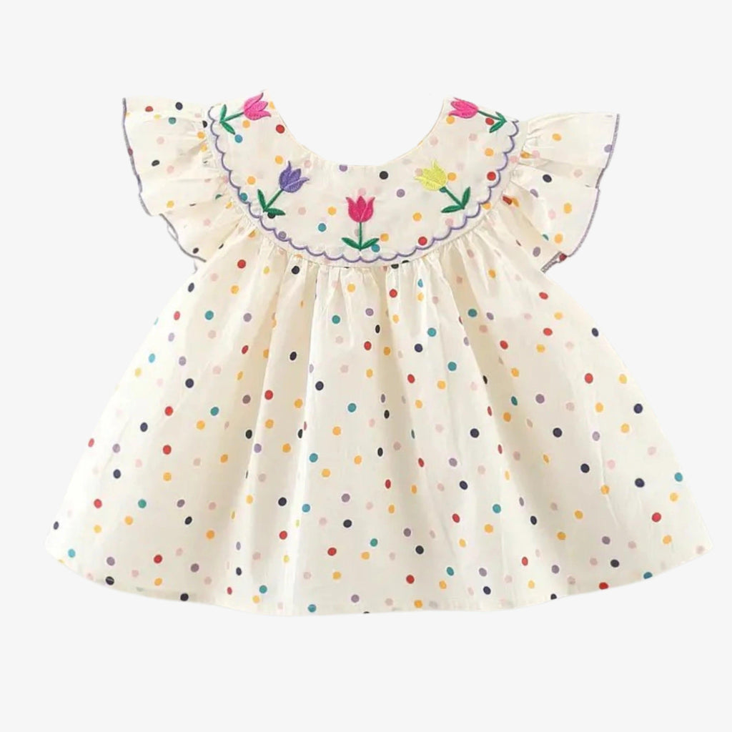 Vestido Infantil Bolinhas Bebê Menina - ZBaby