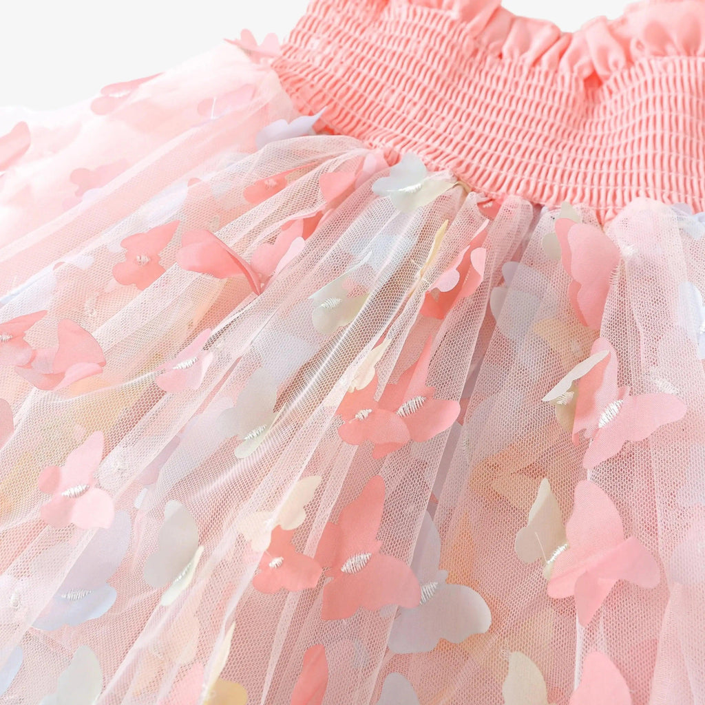 Vestido Infantil Borboletas Rosa para Festa - ZBaby