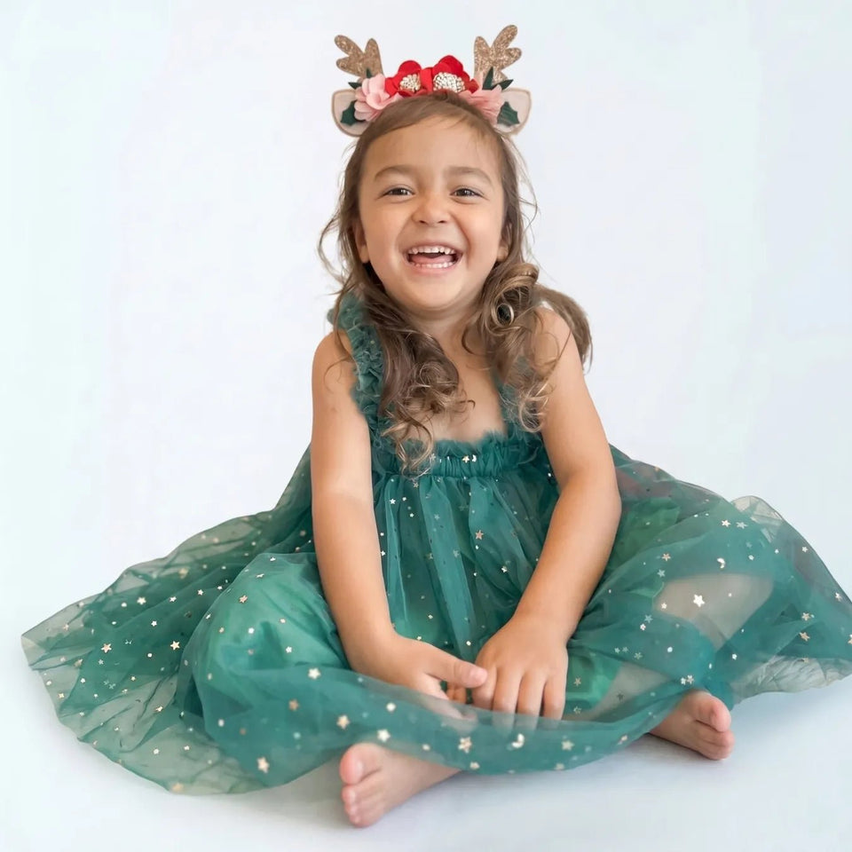 Vestido Infantil de Natal Verde - ZBaby