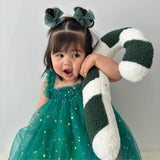 Vestido Infantil de Natal Verde