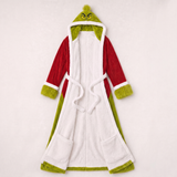 Manta Vestível com Capuz e Forro Sherpa Tema Natalino Verde — Robe Oversized de Frio Adulto ZBaby™